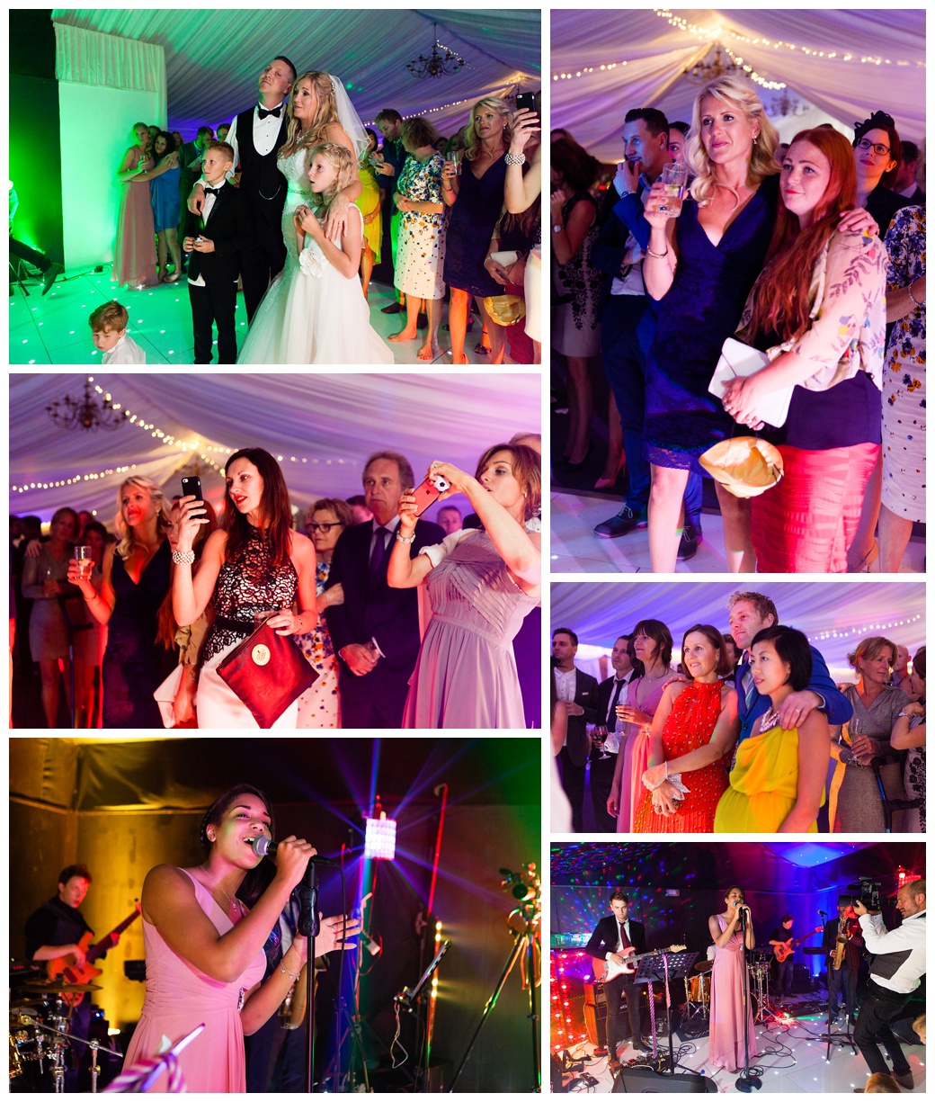 Bridesmaid singing at Broyle Place Sharron Goodyear Wedding Photographer weddings in sussex