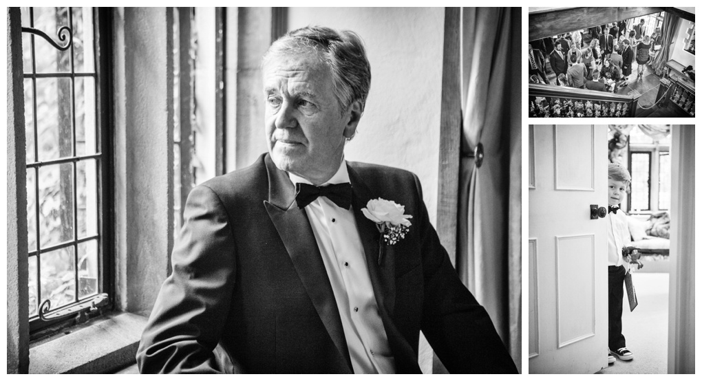 Father of the Bride black and white wedding photography Broyle Place