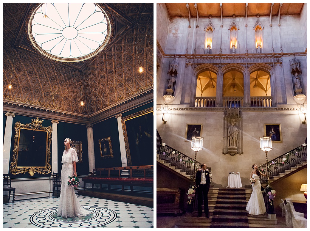 dramatic indoor wedding photography