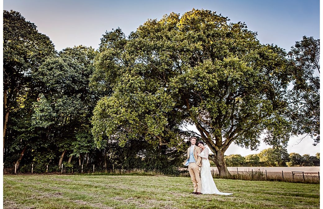 dramatic wedding image of bride and groom