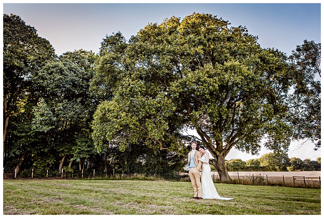 dramatic wedding image of bride and groom