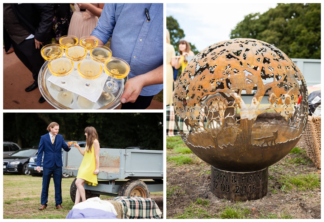 drinks reception outdoor wedding