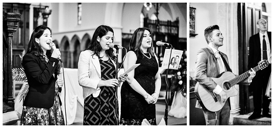 singers and music in church at iranian wedding