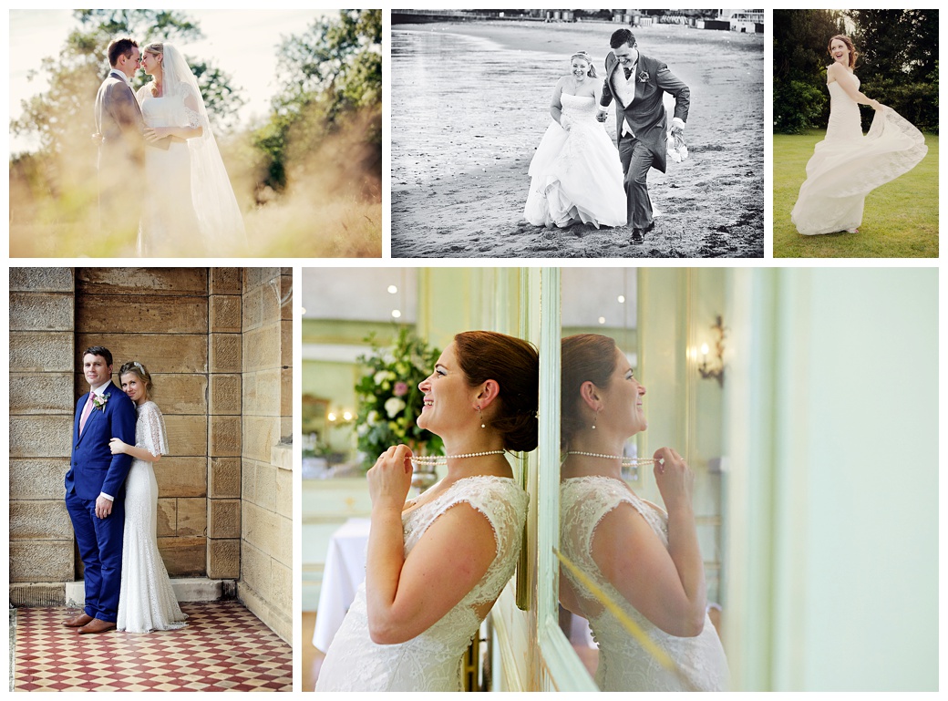wedding couples and brides on their wedding day