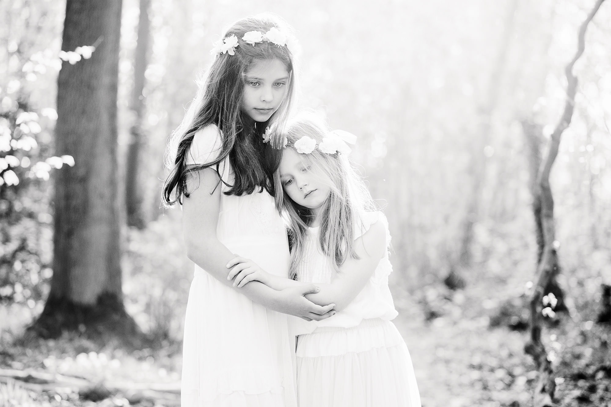 black-and-white-photograph-of-little-girls